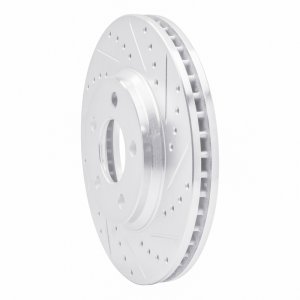Buick Park Avenue Brake Rotor (1) - Front Right - R1 Concepts - Drilled & Slotted - Silver - 2005